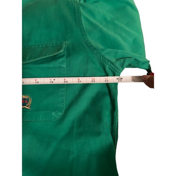 VINTAGE ROUGH STOCK GREEN BUTTON DOWN SHIRT‎ | LARGE - Picture 4 of 5